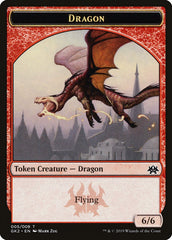 Dragon // Goblin Double-Sided Token [Ravnica Allegiance Guild Kit Tokens] | Pegasus Games WI