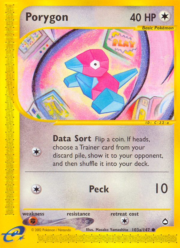 Porygon (103a/147) [Aquapolis] | Pegasus Games WI