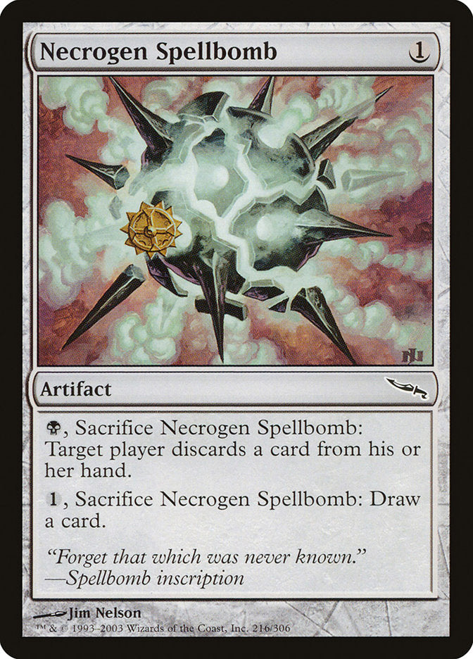 Necrogen Spellbomb [Mirrodin] | Pegasus Games WI