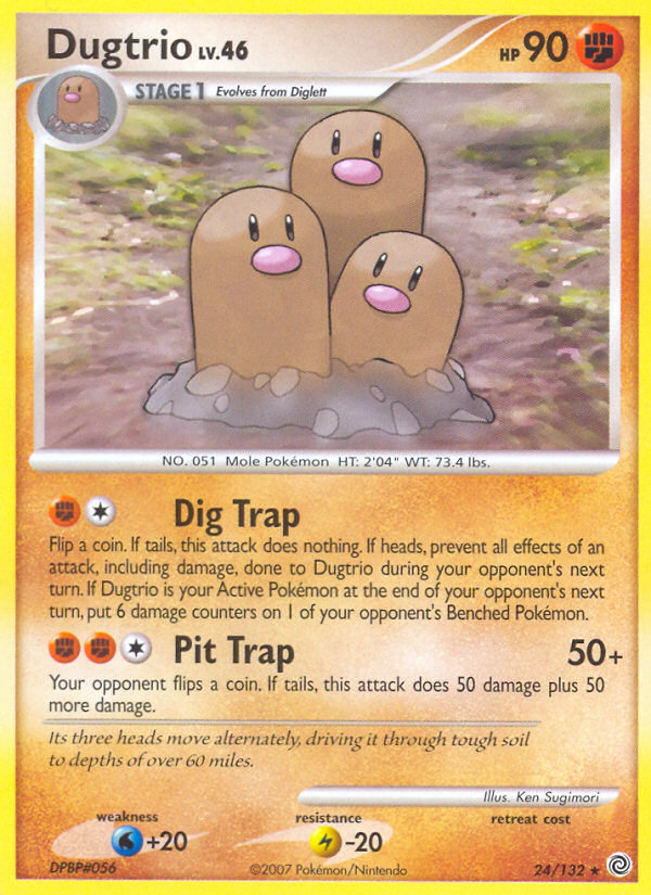 Dugtrio (24/132) [Diamond & Pearl: Secret Wonders] | Pegasus Games WI