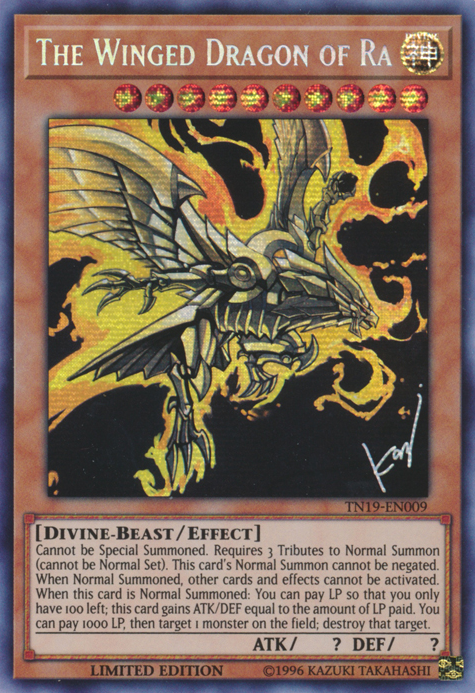 The Winged Dragon of Ra [TN19-EN009] Prismatic Secret Rare | Pegasus Games WI