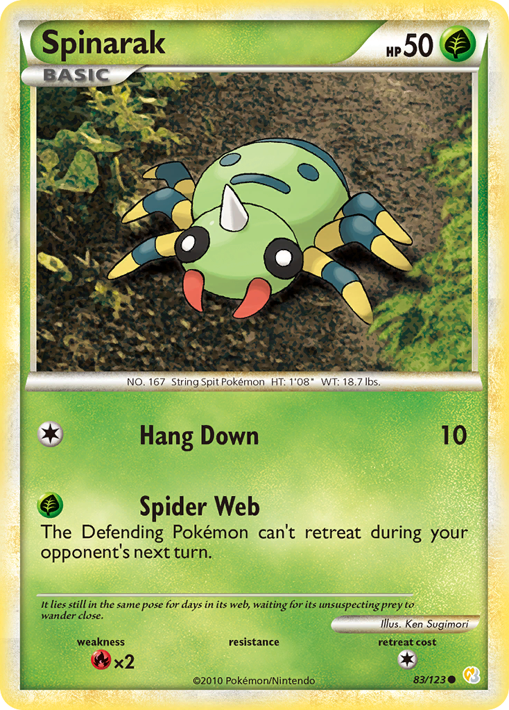 Spinarak (83/123) [HeartGold & SoulSilver: Base Set] | Pegasus Games WI