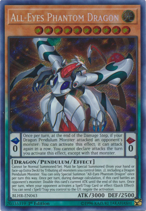 All-Eyes Phantom Dragon [BLHR-EN043] Secret Rare | Pegasus Games WI