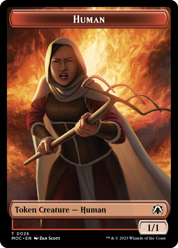 Tentacle // Human (26) Double-Sided Token [March of the Machine Commander Tokens] | Pegasus Games WI