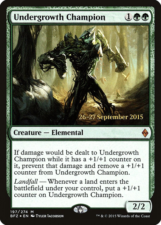 Undergrowth Champion [Battle for Zendikar Prerelease Promos] | Pegasus Games WI