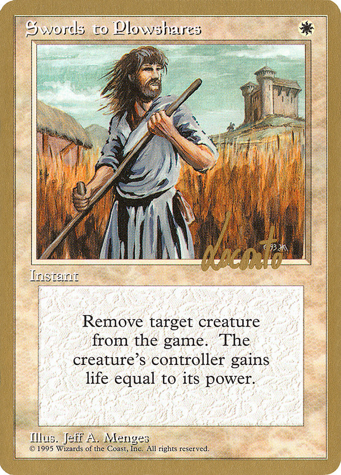 Swords to Plowshares (Michael Loconto) [Pro Tour Collector Set] | Pegasus Games WI
