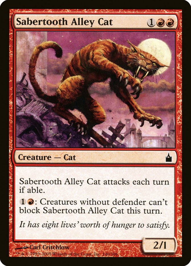 Sabertooth Alley Cat [Ravnica: City of Guilds] | Pegasus Games WI