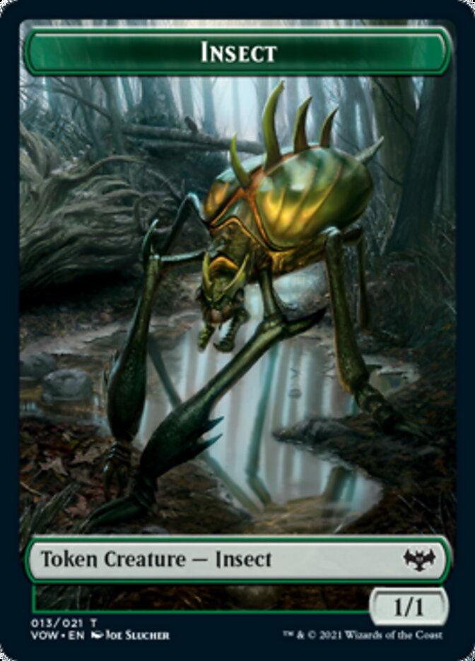 Insect // Spirit Cleric Double-Sided Token [Innistrad: Crimson Vow Tokens] | Pegasus Games WI