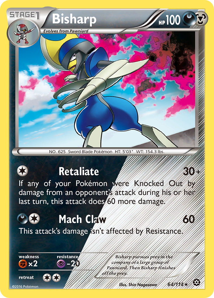 Bisharp (64/114) [XY: Steam Siege] | Pegasus Games WI