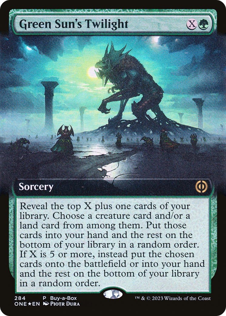 Green Sun's Twilight (Buy-A-Box) (Extended Art) [Phyrexia: All Will Be One] | Pegasus Games WI