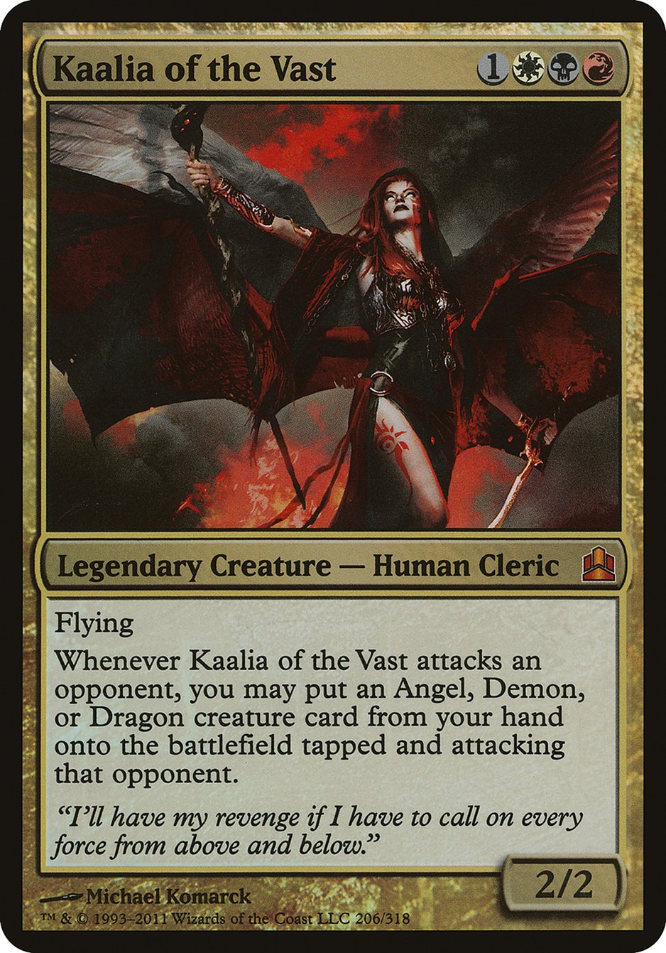 Kaalia of the Vast (Oversized) [Commander 2011 Oversized] | Pegasus Games WI