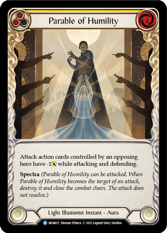 Parable of Humility (Rainbow Foil) [MON011-RF] 1st Edition Rainbow Foil | Pegasus Games WI