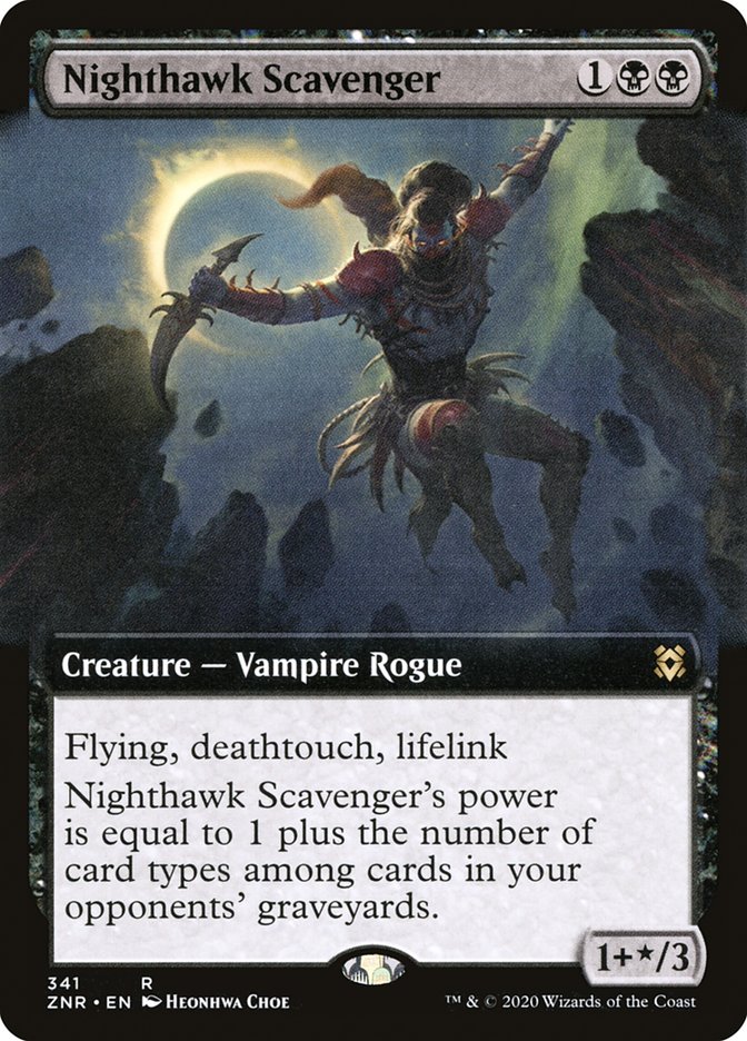 Nighthawk Scavenger (Extended Art) [Zendikar Rising] | Pegasus Games WI