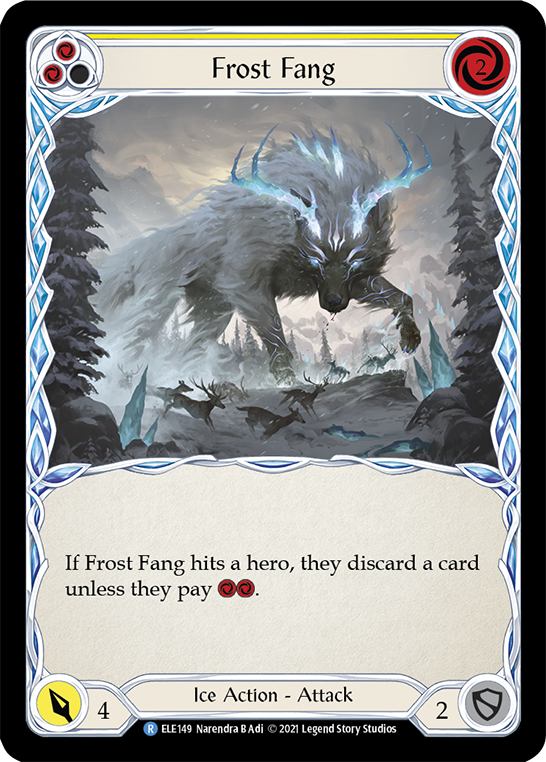 Frost Fang (Yellow) [ELE149] (Tales of Aria)  1st Edition Rainbow Foil | Pegasus Games WI