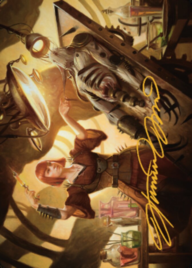 Ashnod, Flesh Mechanist Art Card (Gold-Stamped Signature) [The Brothers' War Art Series] | Pegasus Games WI