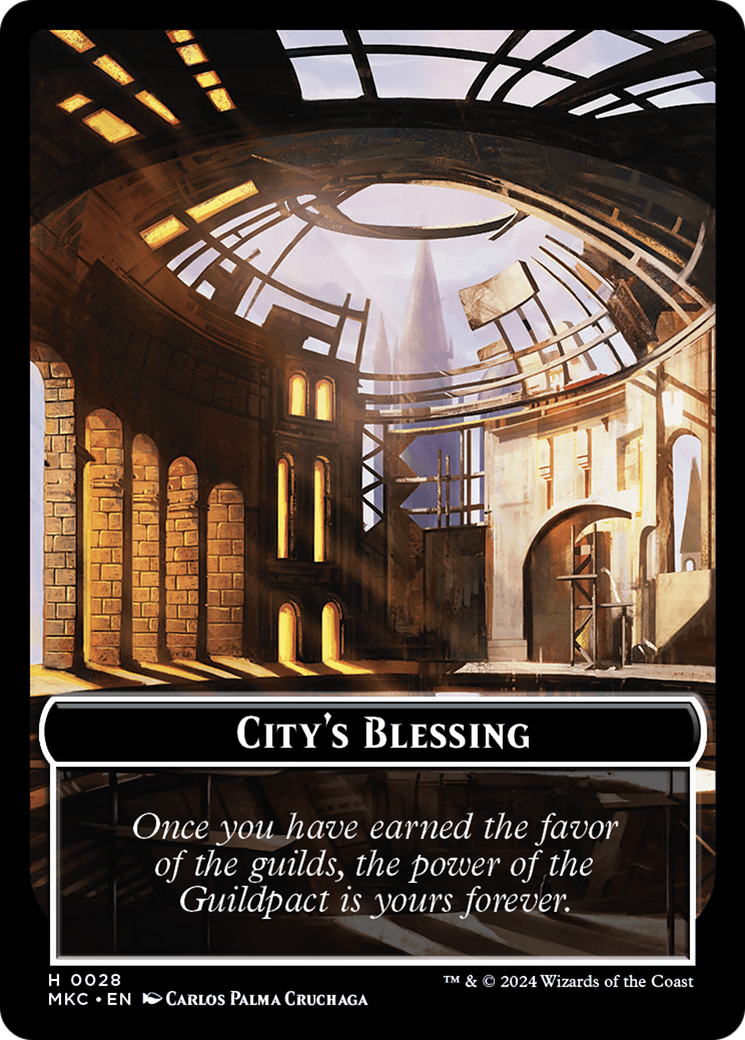 City's Blessing // Zombie Double-Sided Token [Murders at Karlov Manor Commander Tokens] | Pegasus Games WI