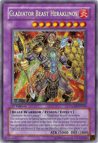 Gladiator Beast Heraklinos [GLAS-EN044] Secret Rare | Pegasus Games WI