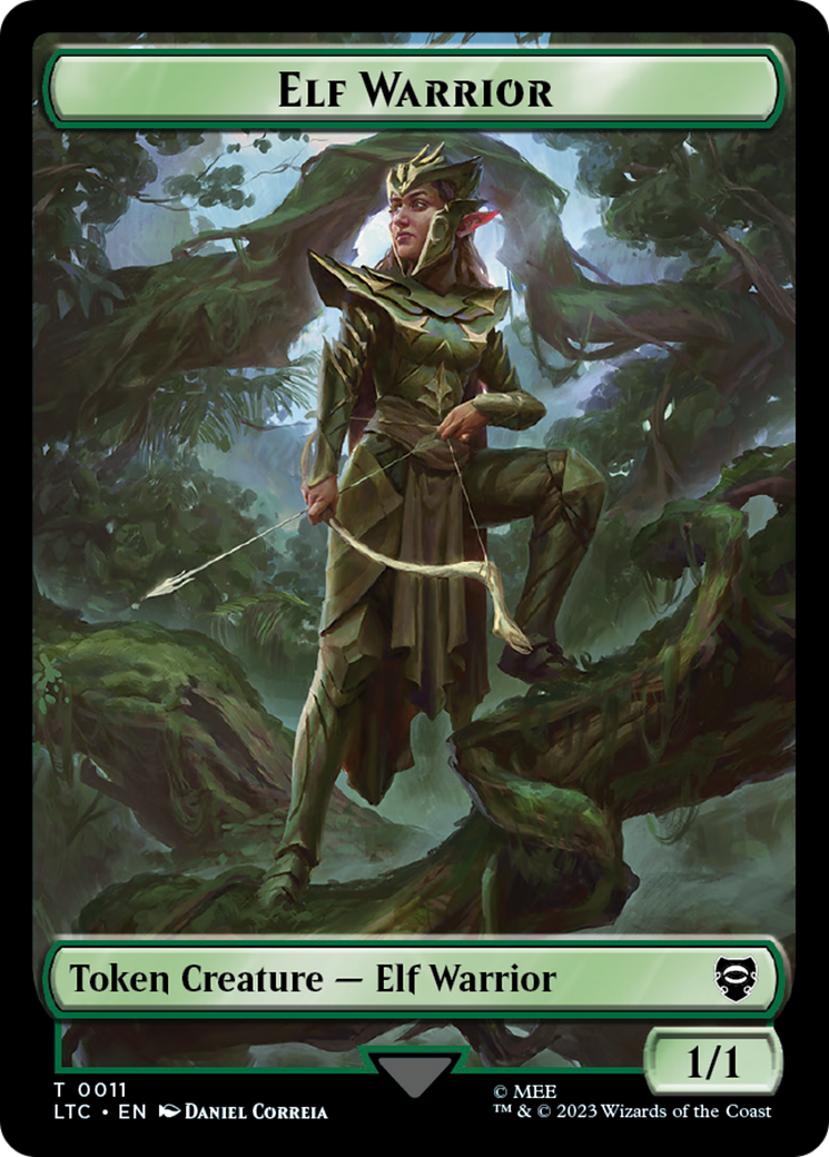 Elf Warrior // Bird Double Sided Token [The Lord of the Rings: Tales of Middle-Earth Commander Tokens] | Pegasus Games WI