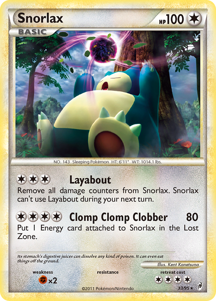 Snorlax (33/95) [HeartGold & SoulSilver: Call of Legends] | Pegasus Games WI