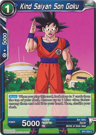 Kind Saiyan Son Goku [BT1-033] | Pegasus Games WI