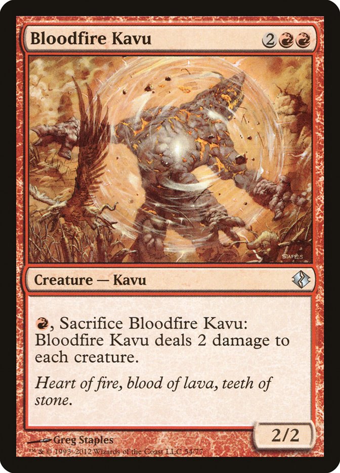 Bloodfire Kavu [Duel Decks: Venser vs. Koth] | Pegasus Games WI