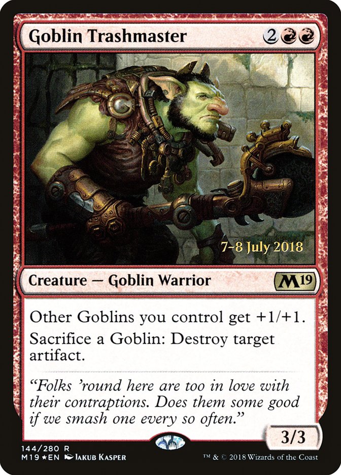 Goblin Trashmaster [Core Set 2019 Prerelease Promos] | Pegasus Games WI