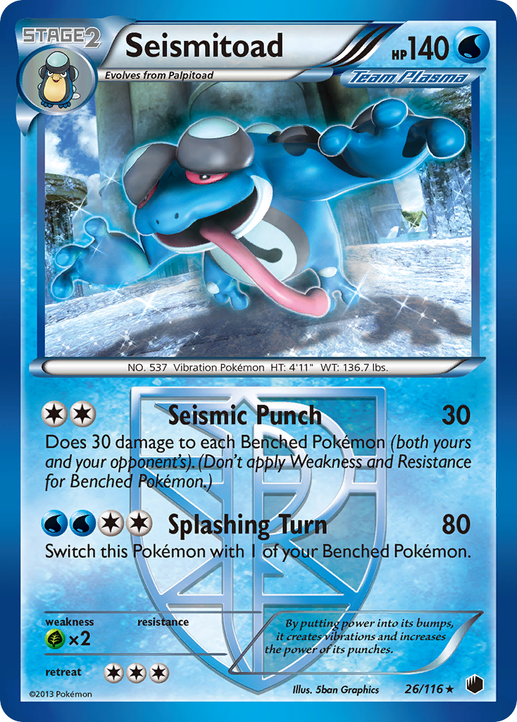 Seismitoad (26/116) [Black & White: Plasma Freeze] | Pegasus Games WI