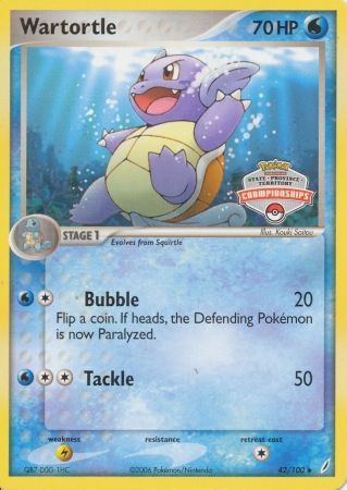 Wartortle (42/100) (States Championship Promo) [EX: Crystal Guardians] | Pegasus Games WI