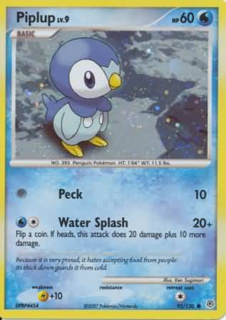 Piplup (93/130) (Cosmos Holo) [Diamond & Pearl: Base Set] | Pegasus Games WI