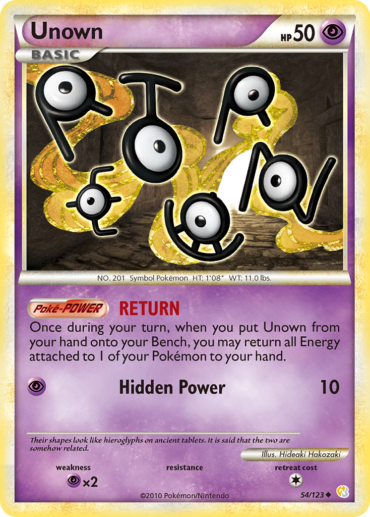 Unown (54/123) [HeartGold & SoulSilver: Base Set] | Pegasus Games WI