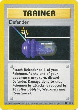 Defender (80/102) [Base Set Shadowless Unlimited] | Pegasus Games WI