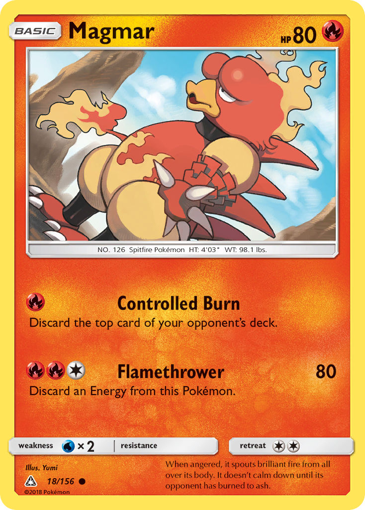 Magmar (18/156) [Sun & Moon: Ultra Prism] | Pegasus Games WI