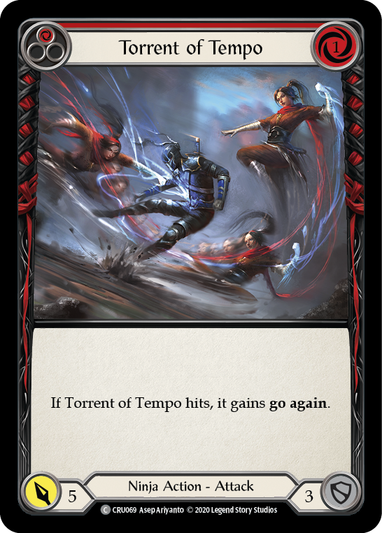 Torrent of Tempo (Red) [CRU069] 1st Edition Rainbow Foil | Pegasus Games WI