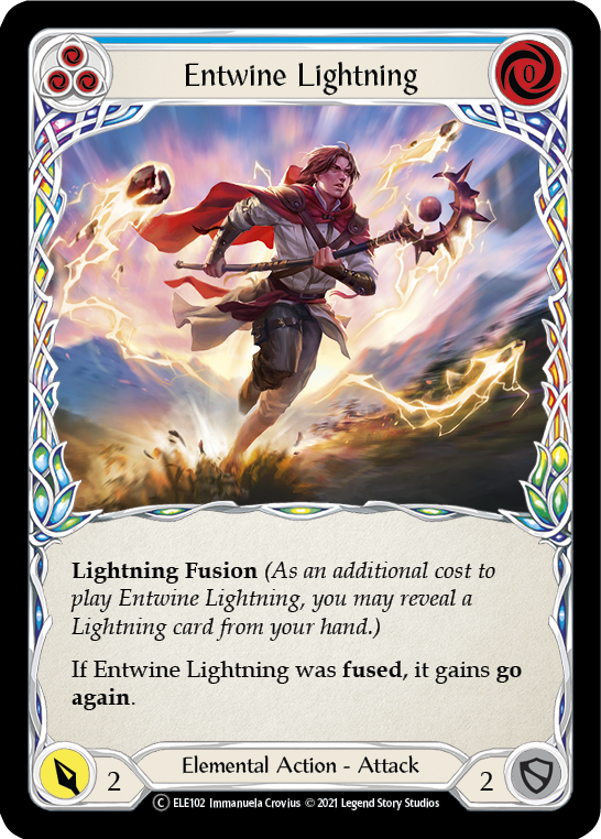 Entwine Lightning (Blue) [U-ELE102] Unlimited Rainbow Foil | Pegasus Games WI