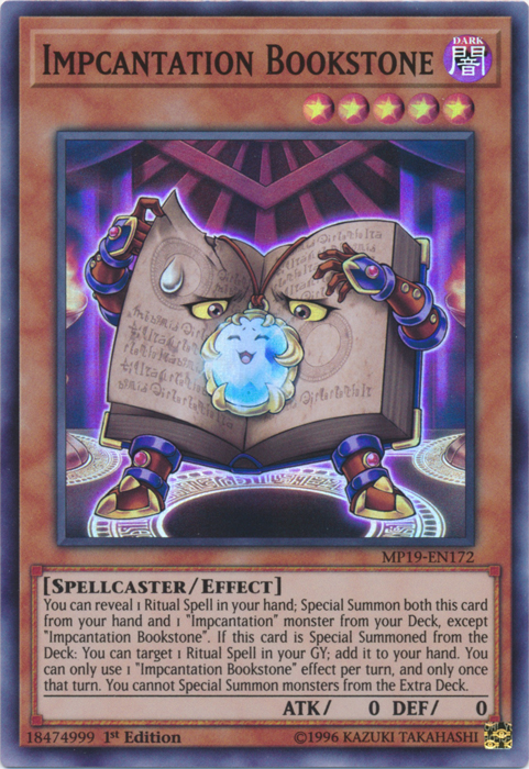 Impcantation Bookstone [MP19-EN172] Super Rare | Pegasus Games WI