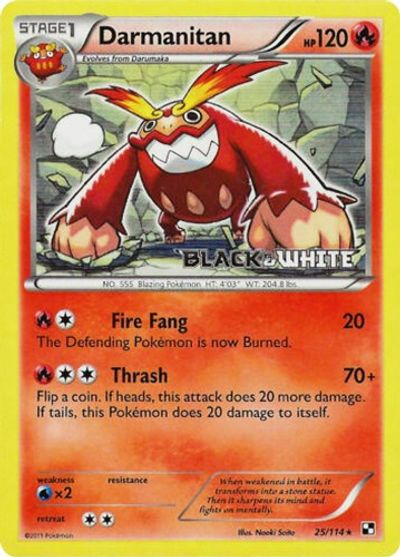 Darmanitan (25/114) (Prerelease Promo) [Black & White: Black Star Promos] | Pegasus Games WI