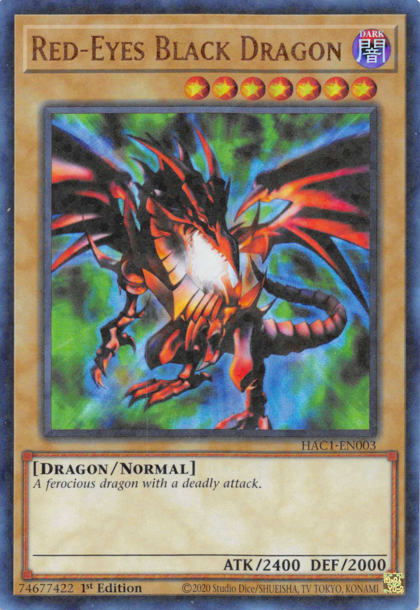 Red-Eyes Black Dragon (Duel Terminal) [HAC1-EN003] Parallel Rare | Pegasus Games WI