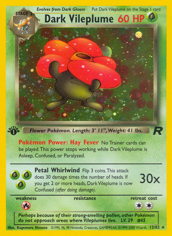 Dark Vileplume (13/82) [Team Rocket 1st Edition] | Pegasus Games WI