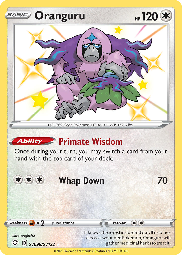 Oranguru (SV098/SV122) [Sword & Shield: Shining Fates] | Pegasus Games WI