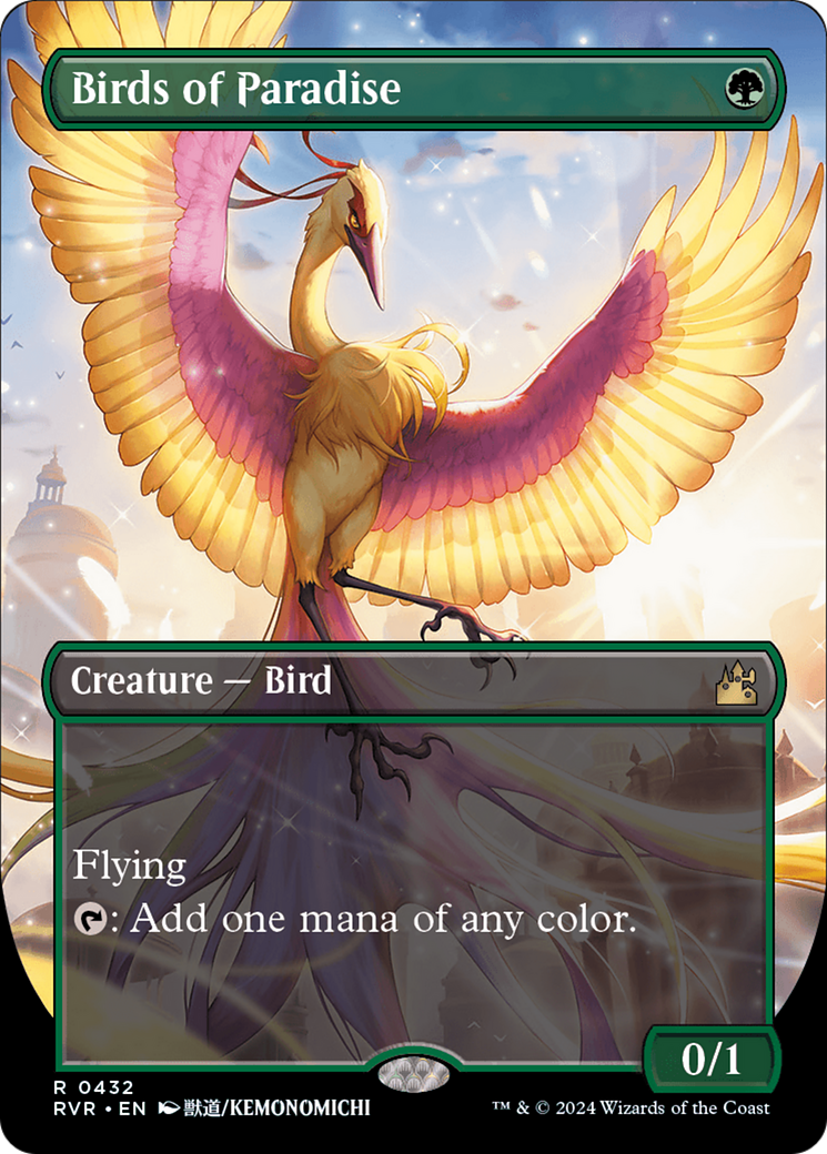 Birds of Paradise (Anime Borderless) [Ravnica Remastered] | Pegasus Games WI