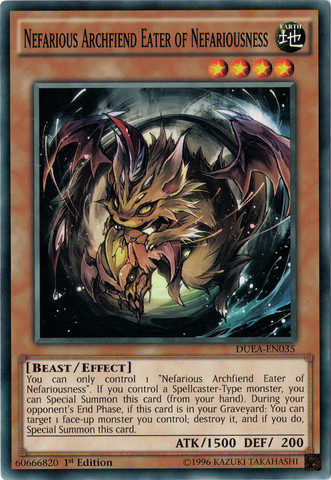 Nefarious Archfiend Eater of Nefariousness [DUEA-EN035] Common | Pegasus Games WI