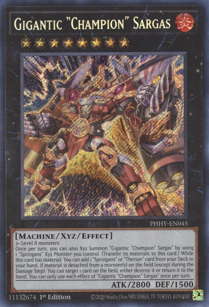 Gigantic "Champion" Sargas [PHHY-EN045] Secret Rare | Pegasus Games WI