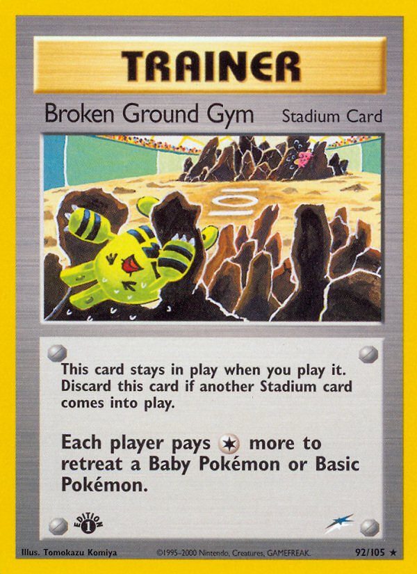 Broken Ground Gym (92/105) [Neo Destiny 1st Edition] | Pegasus Games WI