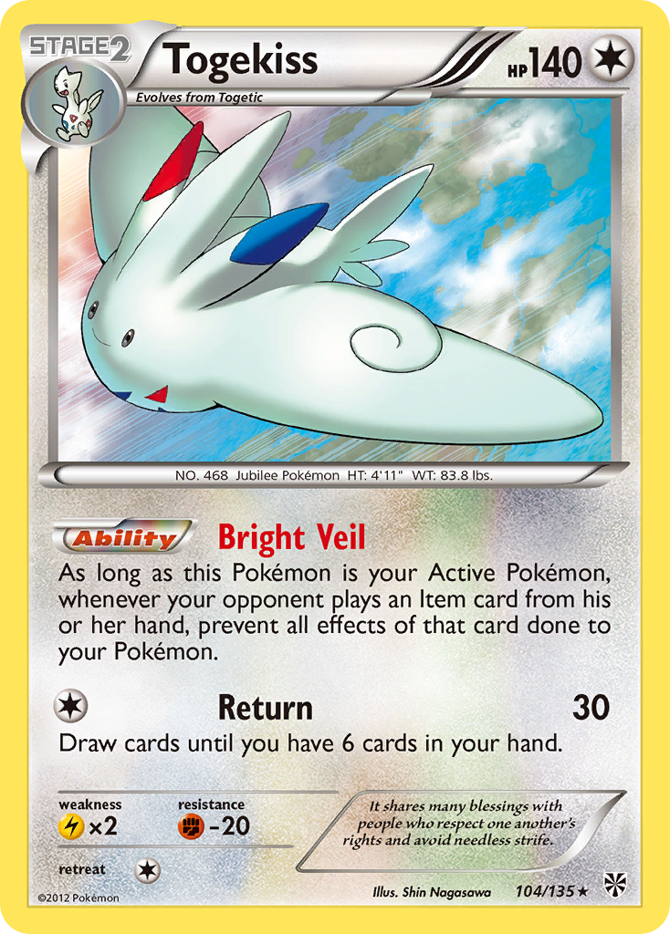 Togekiss (104/135) [Black & White: Plasma Storm] | Pegasus Games WI