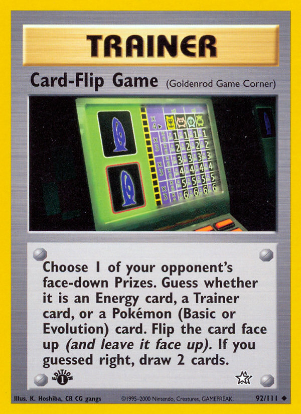 Card-Flip Game (92/111) [Neo Genesis 1st Edition] | Pegasus Games WI