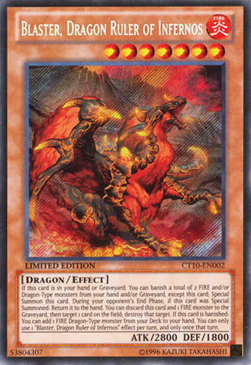 Blaster, Dragon Ruler of Infernos [CT10-EN002] Secret Rare | Pegasus Games WI