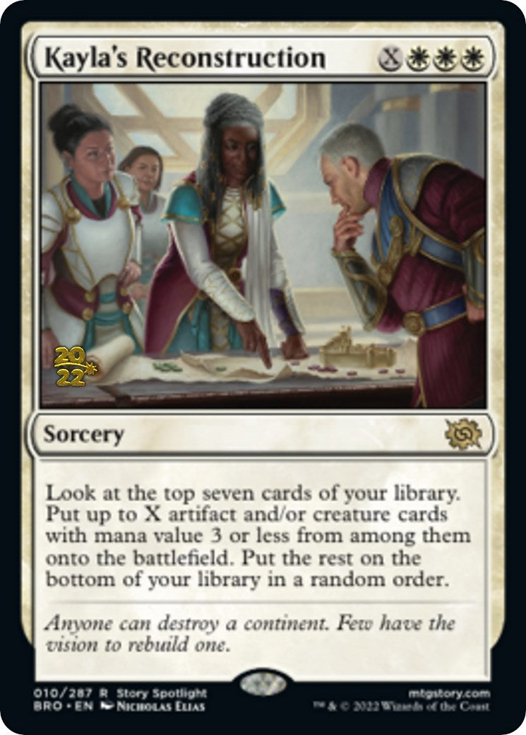 Kayla's Reconstruction [The Brothers' War Prerelease Promos] | Pegasus Games WI