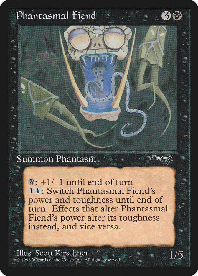 Phantasmal Fiend (Dark Green Background) [Alliances] | Pegasus Games WI