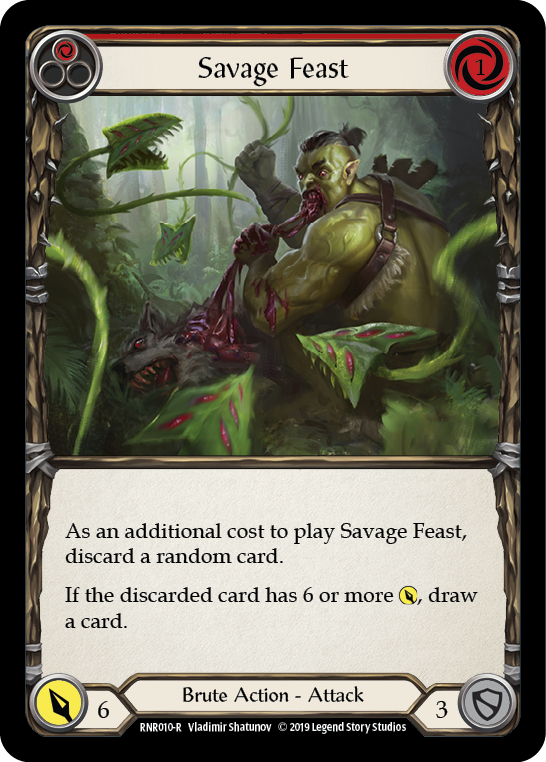 Savage Feast (Red) [RNR010-R] (Rhinar Hero Deck)  1st Edition Normal | Pegasus Games WI