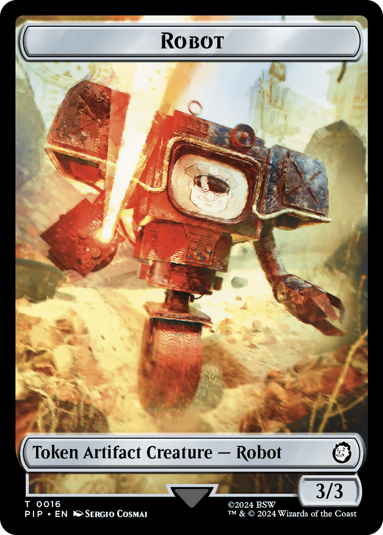 Robot // Treasure (019) Double-Sided Token [Fallout Tokens] | Pegasus Games WI